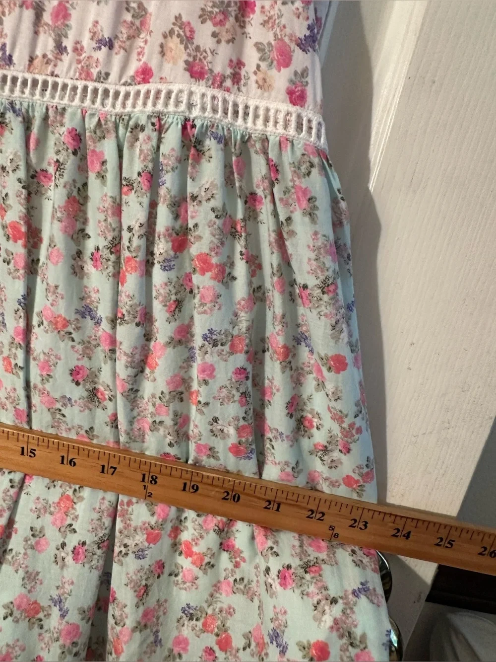 LoveShackFancy X Target M Romantic Pastoral Camille Pink Floral Tiered Mid Dress - Picture 14 of 15